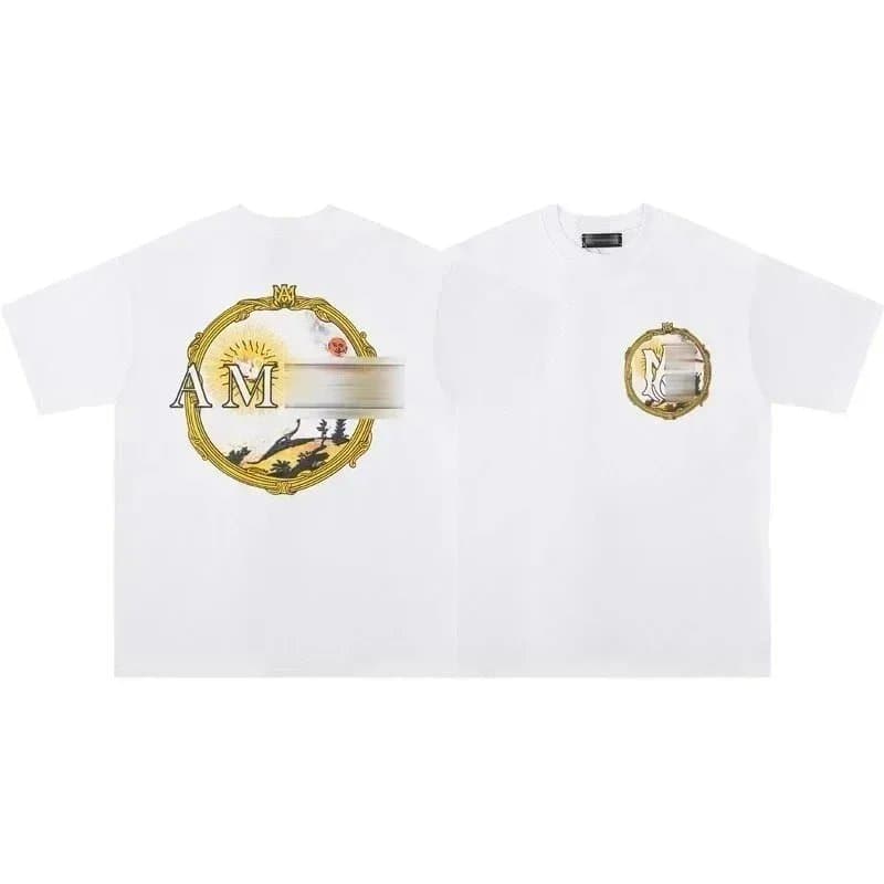 Amiri Graphic Tee Ornate Crest Print