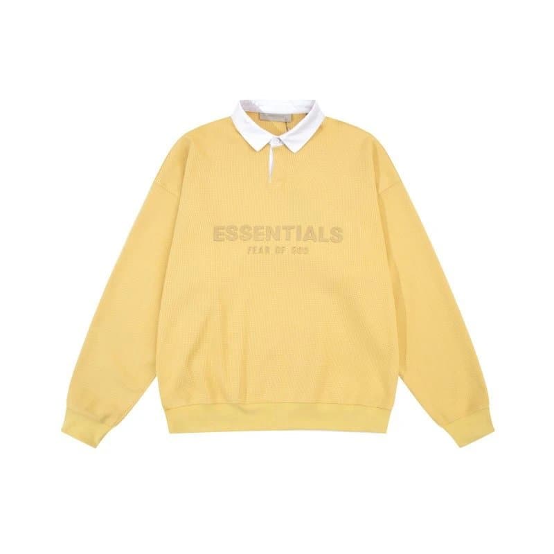 Fear of God Essentials Polo Collar Sweatshirt Essentials Logo — 暖黄