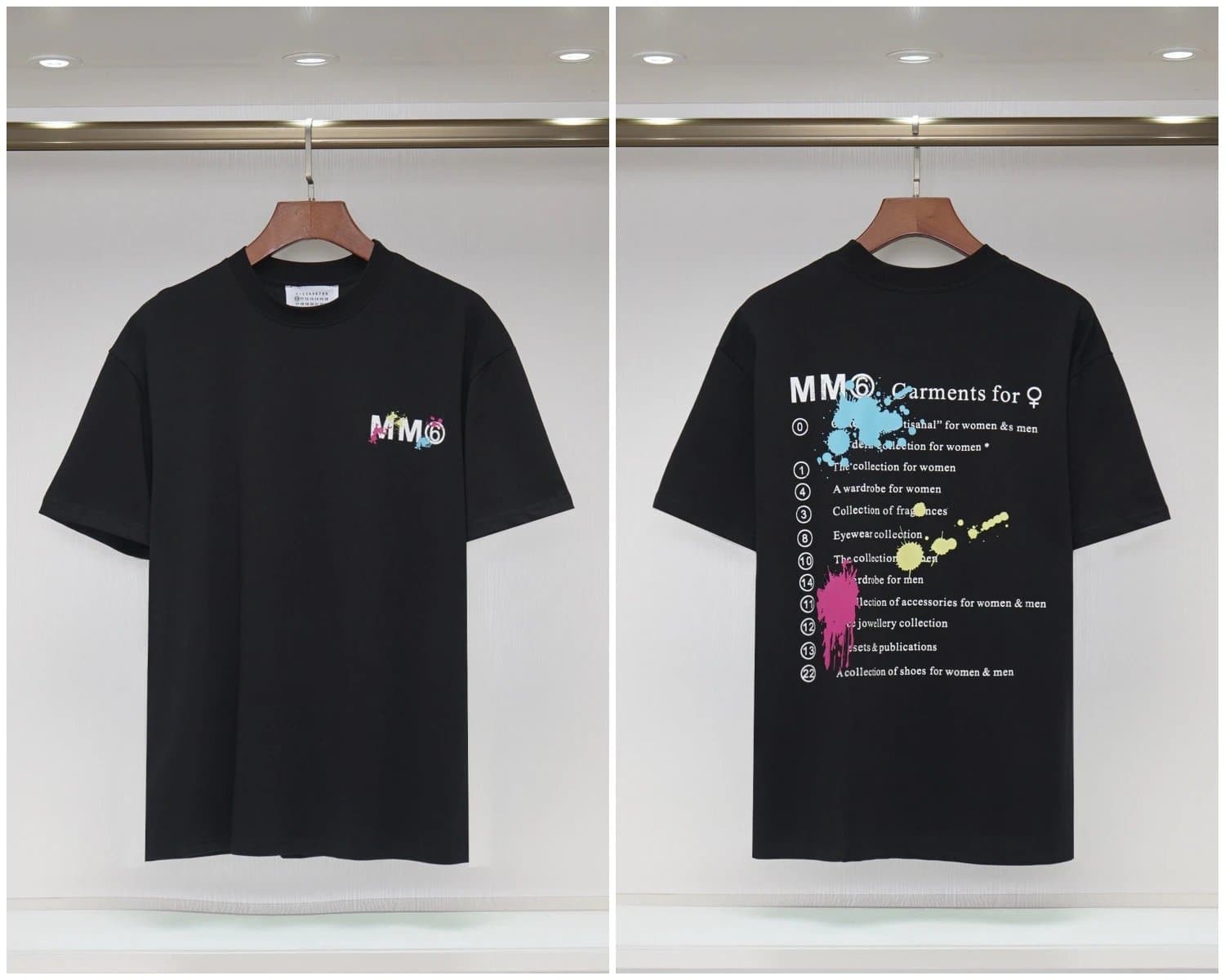 Maison Margiela Numbered Tee Numeric Collar Print — 2029黑色