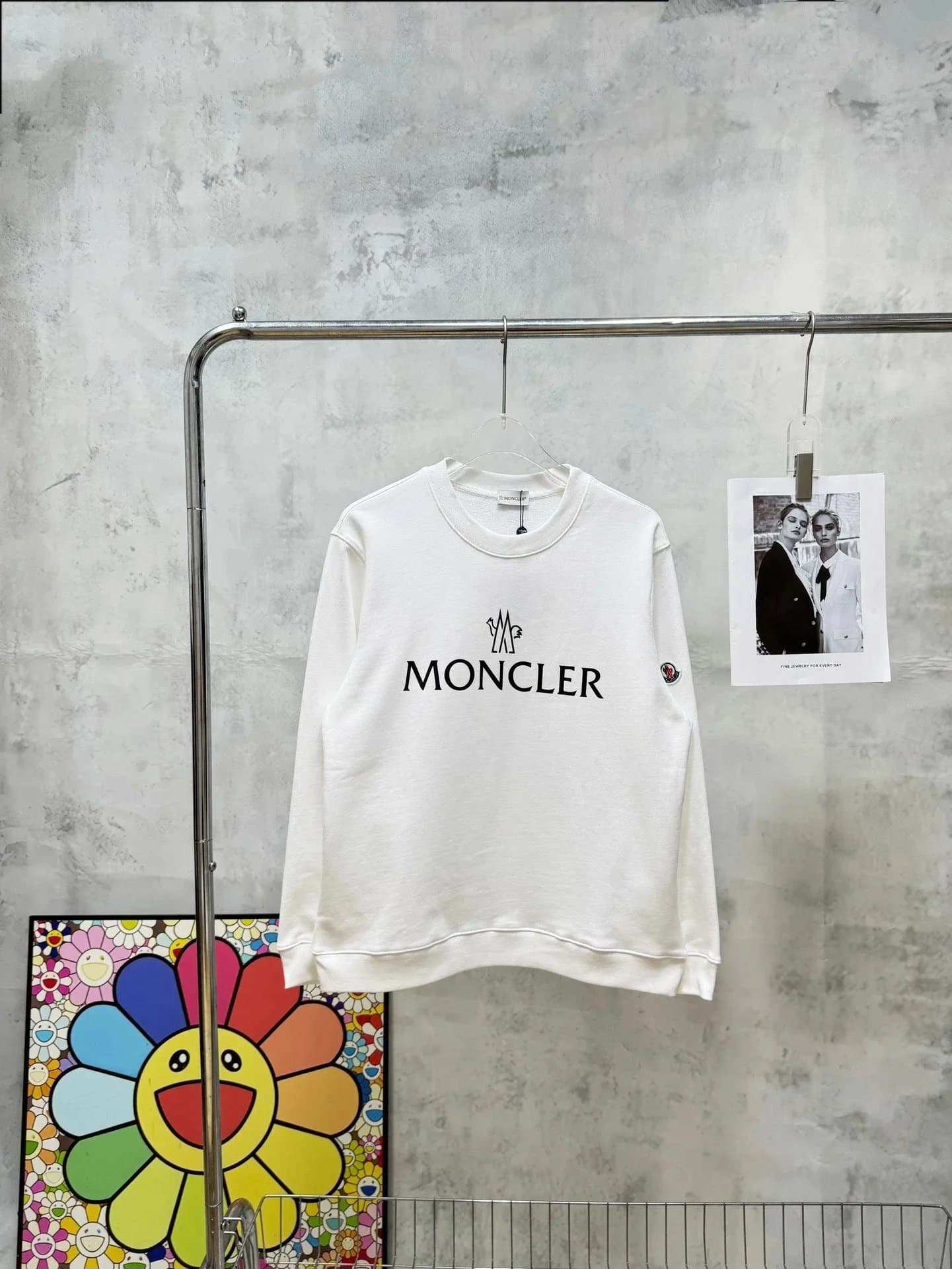 Moncler Crewneck Sweatshirt Logo Print