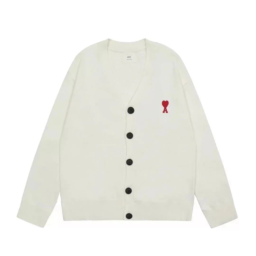 AMI Paris Cardigan Heart Logo — 18