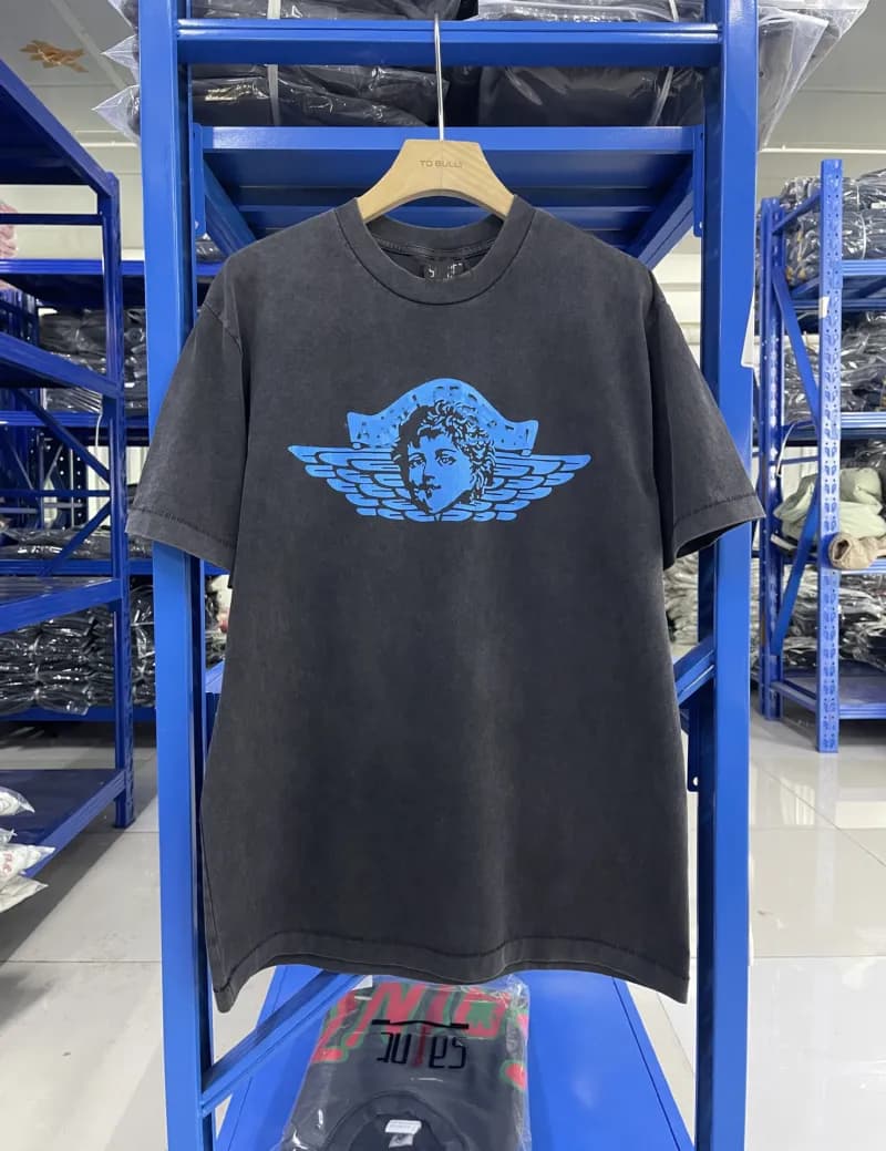 Anti Social Social Club Graphic Tee INTL Star Logo — St1003 model washed black