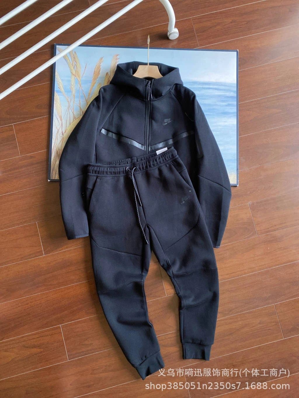 Nike Tech Fleece Hoodie and Joggers All Black