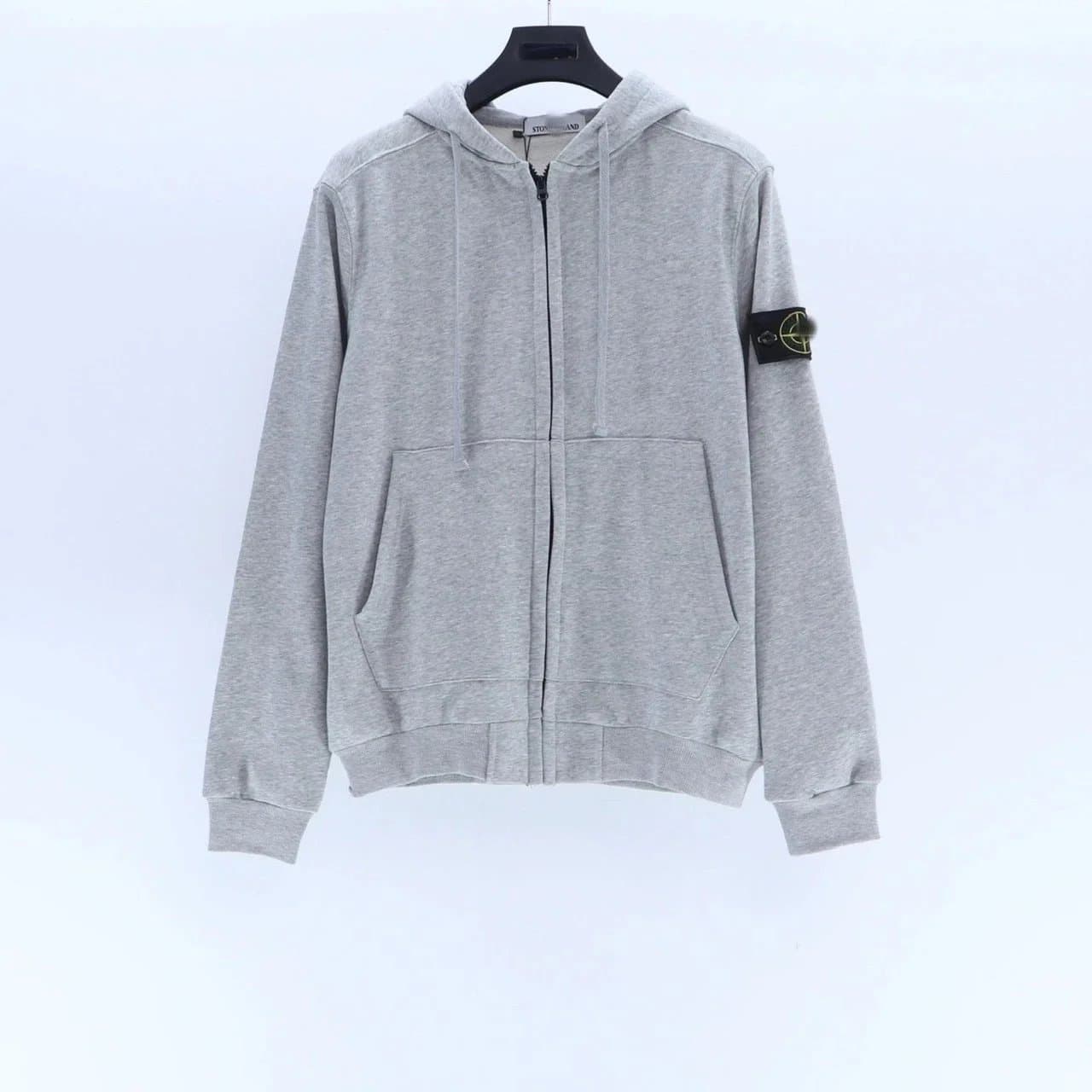 Stone Island Cargo Joggers Reflective Compass Patch — 拉链灰色