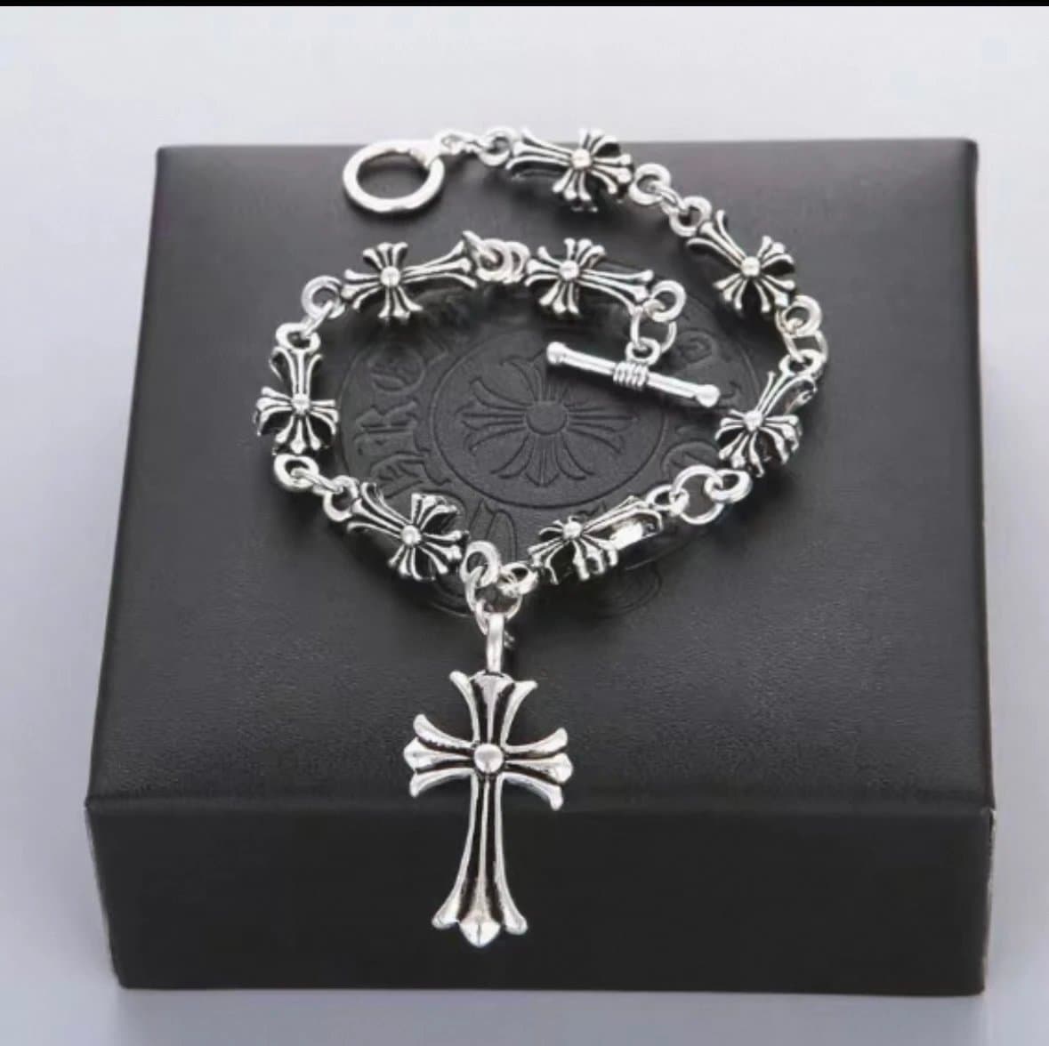 Chrome Hearts Cross Charm Bracelet Classic Cross Link
