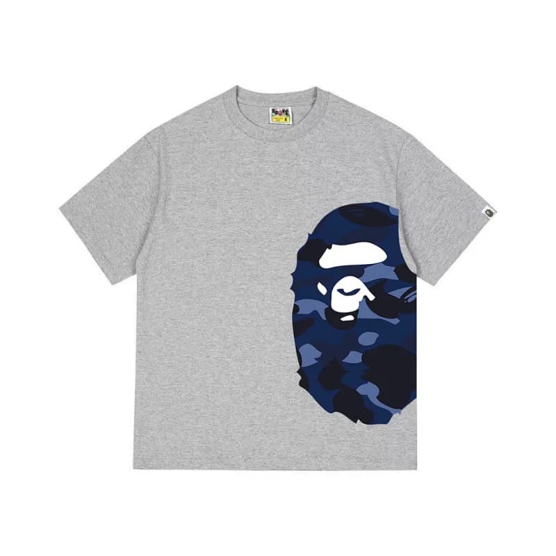 BAPE Ape Head Tee Multi-Color Camo Print — 1327灰色