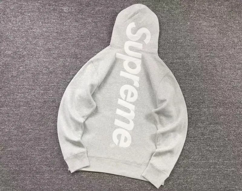 Supreme Hooded Sweatshirt Nike Logo Back — E550#灰色