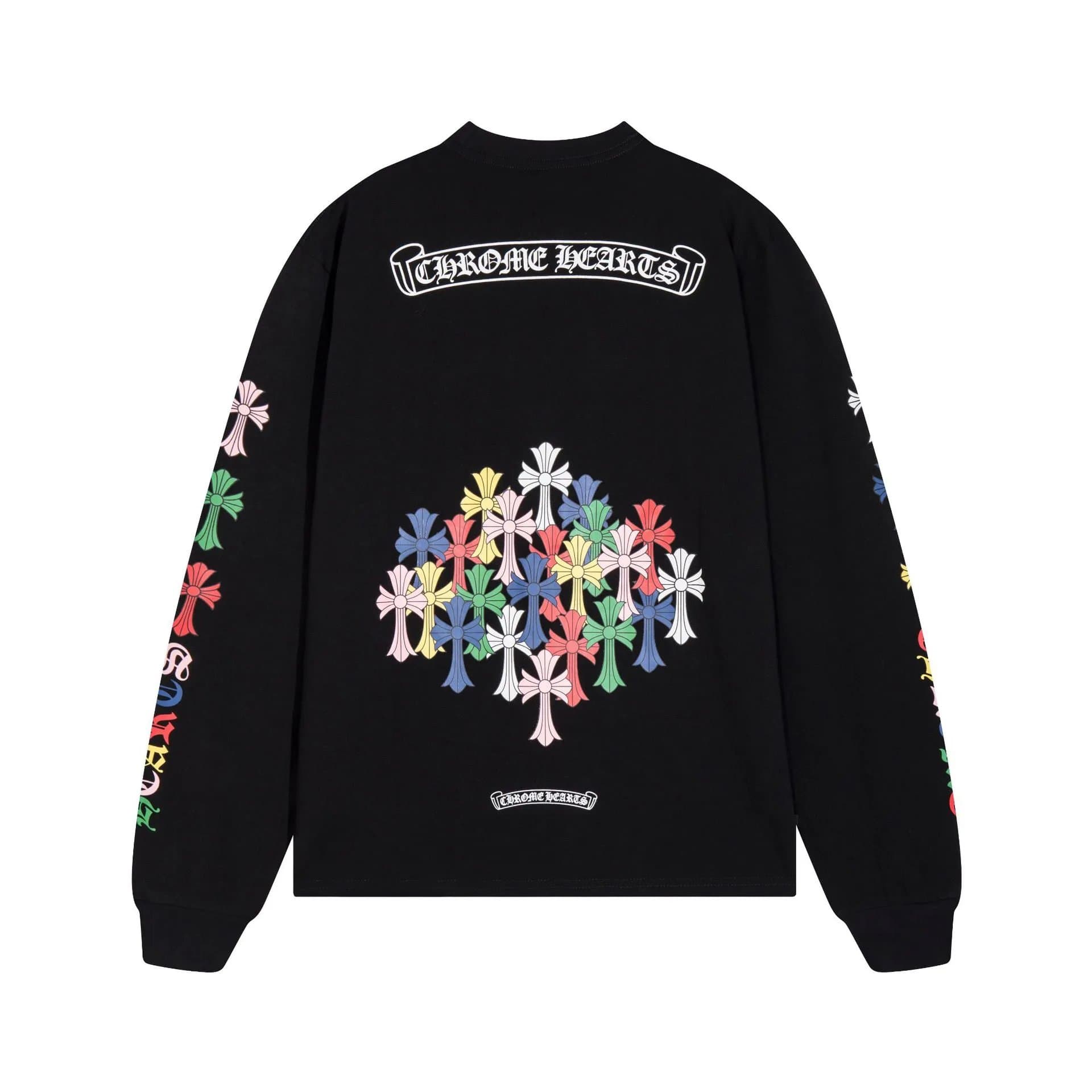 Chrome Hearts Long Sleeve Raglan Tee Graphic Print — K8015黑