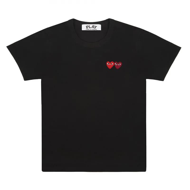 Comme des Garçons Heart Logo Tee Red Heart — CJ03-黑色
