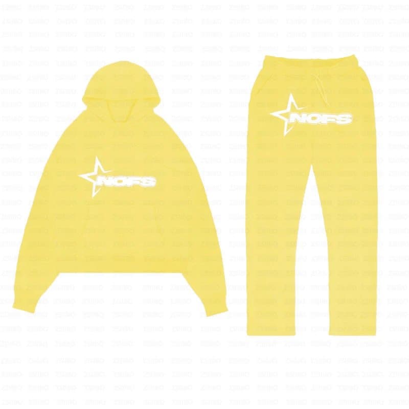 Hellstar Jogger Pants All-Over Logo — 黄色套装