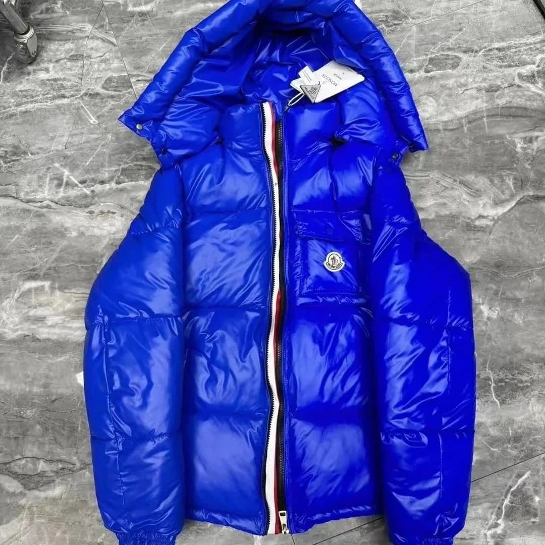 Moncler Down Jacket Shiny Light Blue — A-4