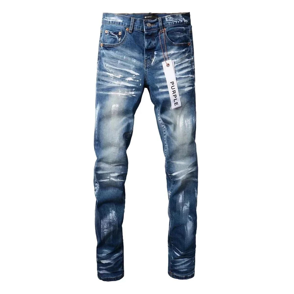 Amiri Distressed Slim Fit Jeans Paint-Splatter Wash