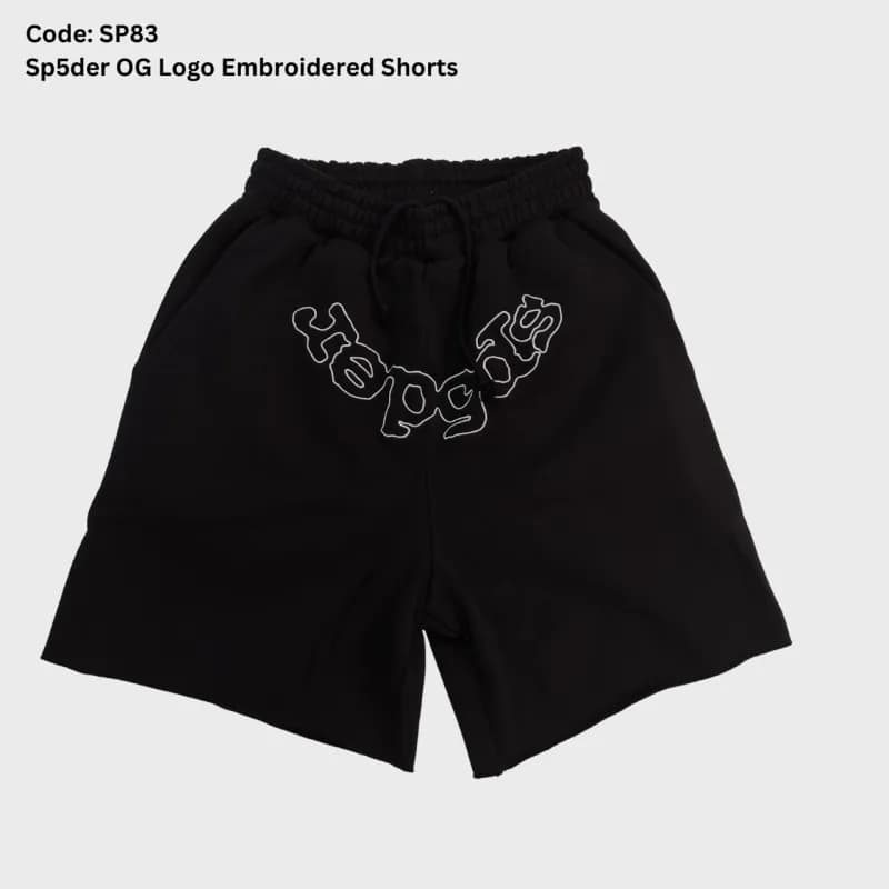 Sp5der OG Logo Embroidered Shorts Embroidered Logo