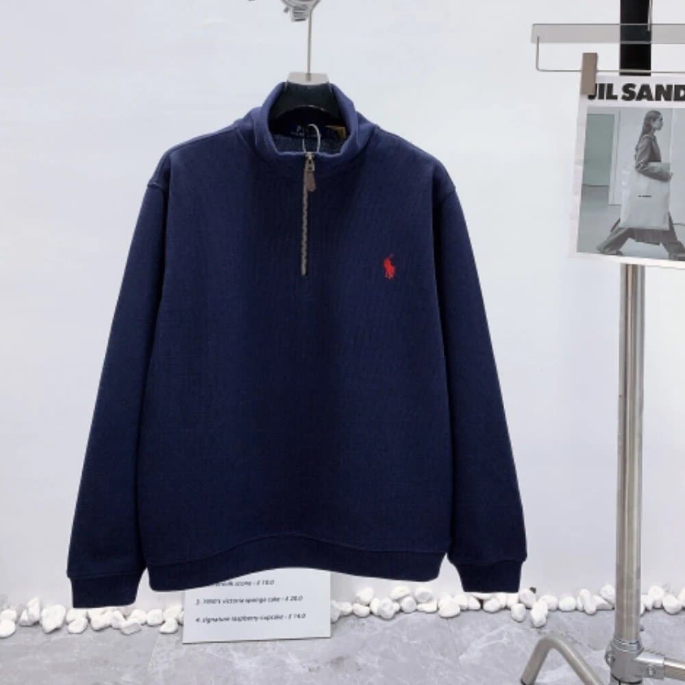 Polo Ralph Lauren Quarter-Zip Pullover Classic Fit — WhatsApp：（+86）17786036758；WeChat：Drois66 · 藏青色