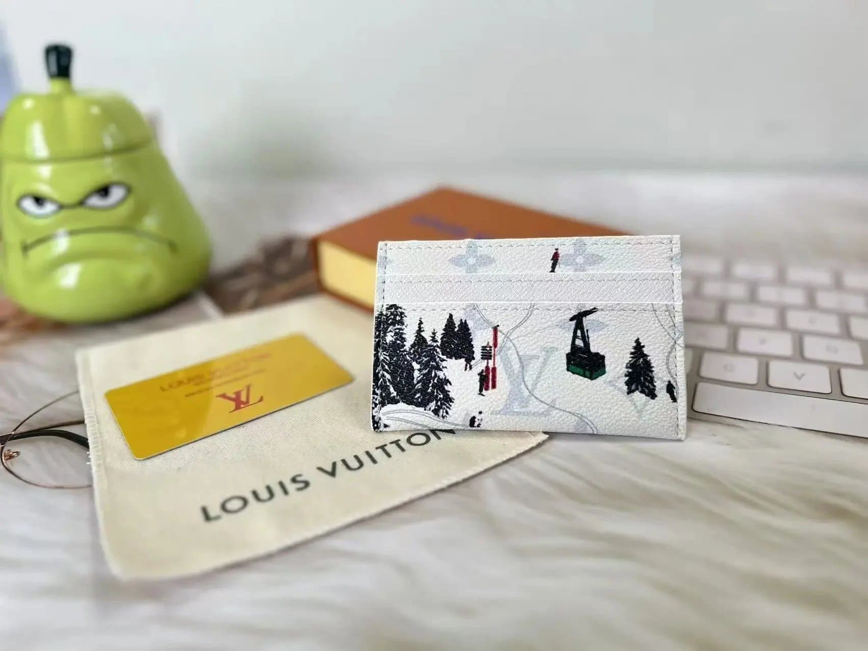 Louis Vuitton Card Holder Ski Print