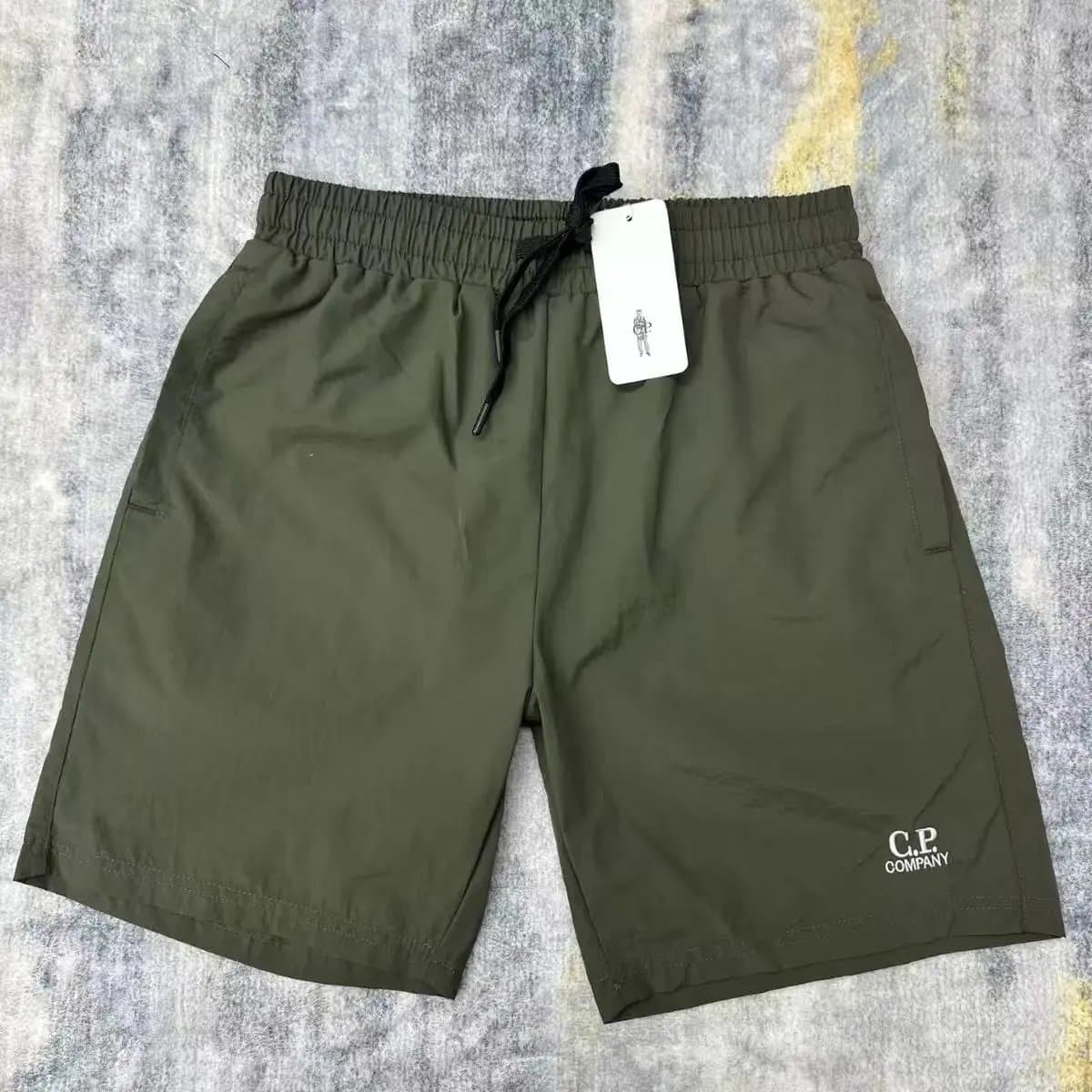 C.P. Company Logo Shorts Olive