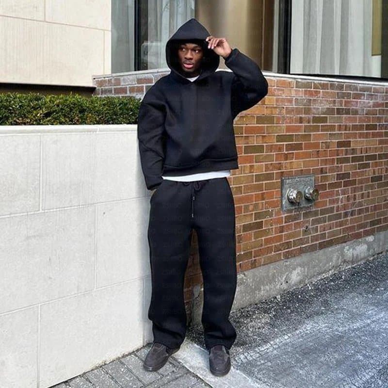 Fear of God Essentials Jogger Pants Solid — 黑色套装