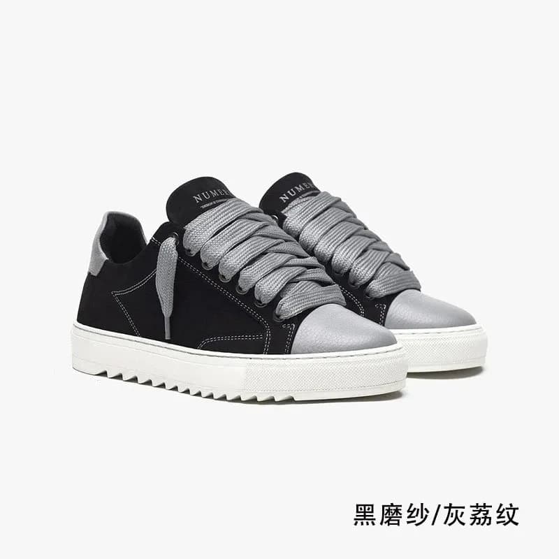 Numeris Atelier Low Top Sneaker Black Suede / Grey Metallic