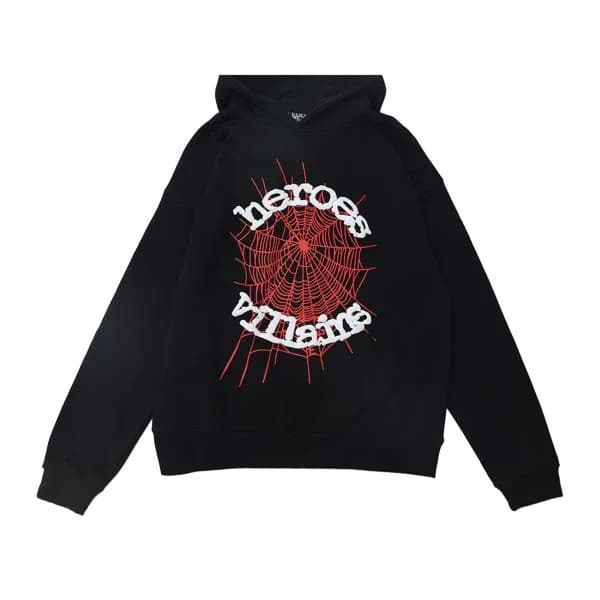 Sp5der Hoodie Spider Web — 紫罗兰 176 黑色