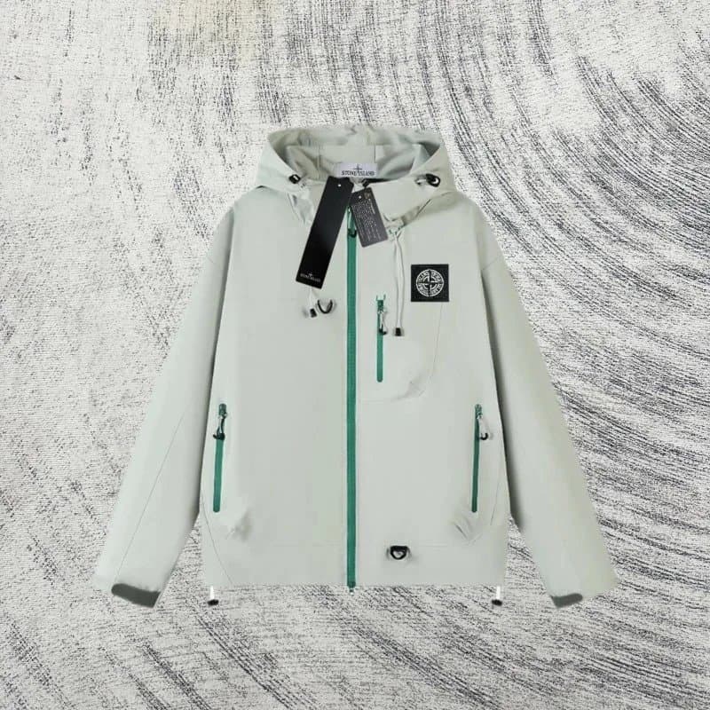 Stone Island Zip-Up Jacket Compass Logo — A32