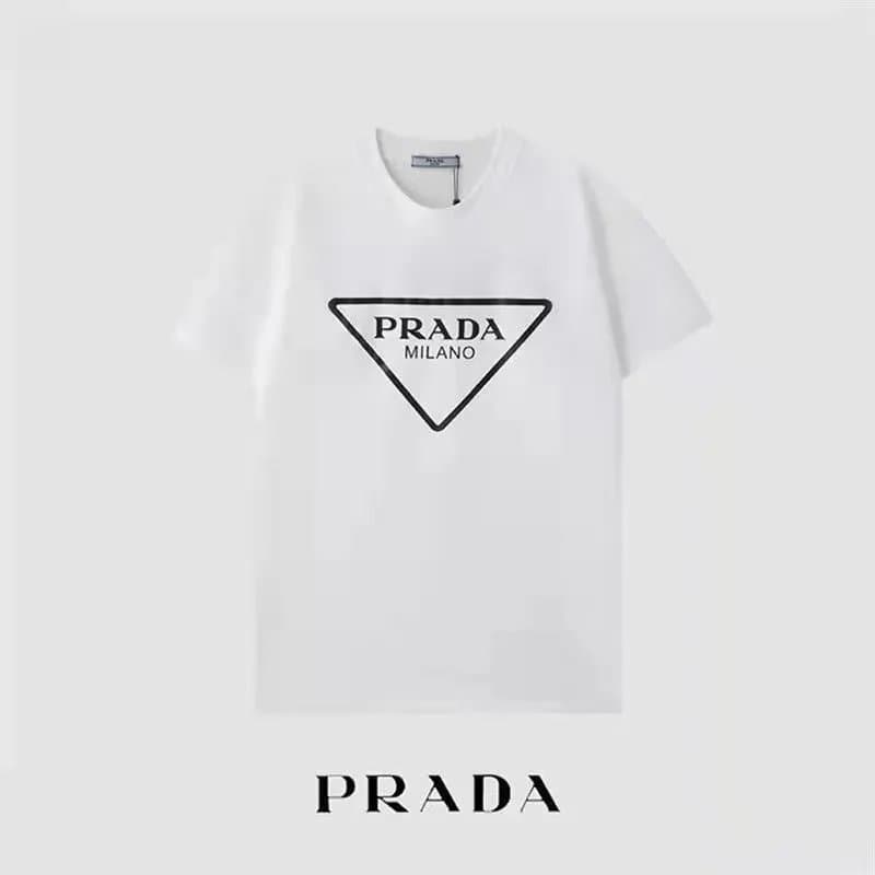 Prada Logo T-Shirt Triangle Logo