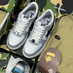 Bape Sta Black White Star — 灰白