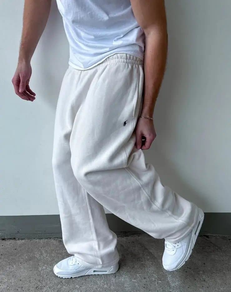 Fear of God Essentials Sweatpants Logo Embroidered — 白色