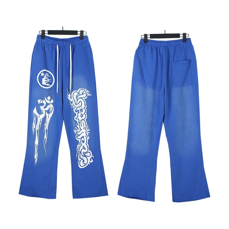 Wide-leg Sweatpants Dragon Print