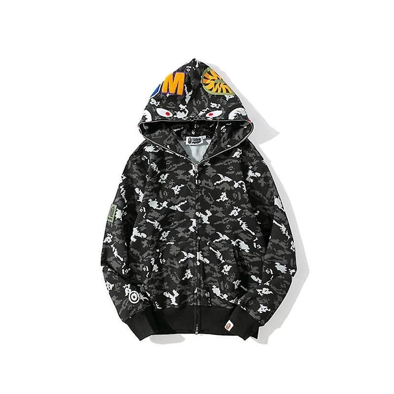 BAPE Zip-Up Hoodie Camouflage Ape Head Print