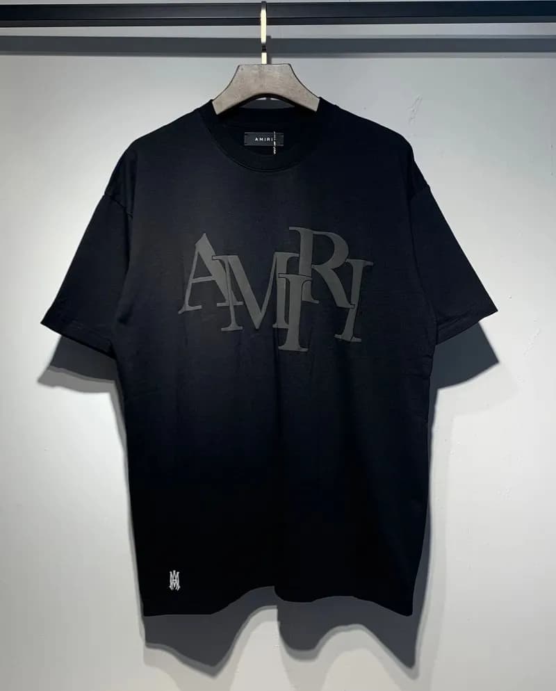 Amiri Logo T-Shirt Mesh Script — 709 black