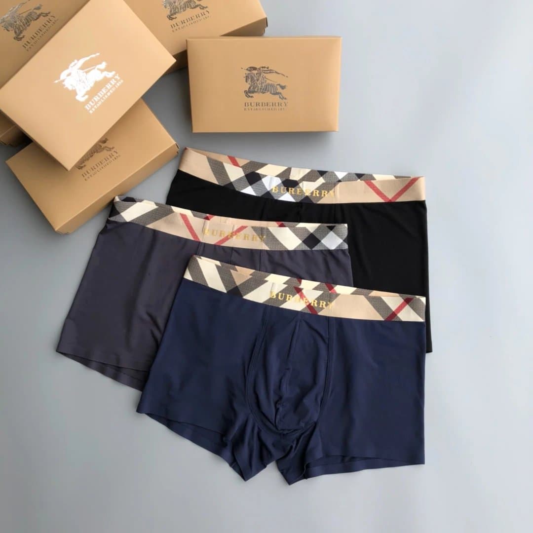 Burberry Boxer Briefs Checkered Waistband