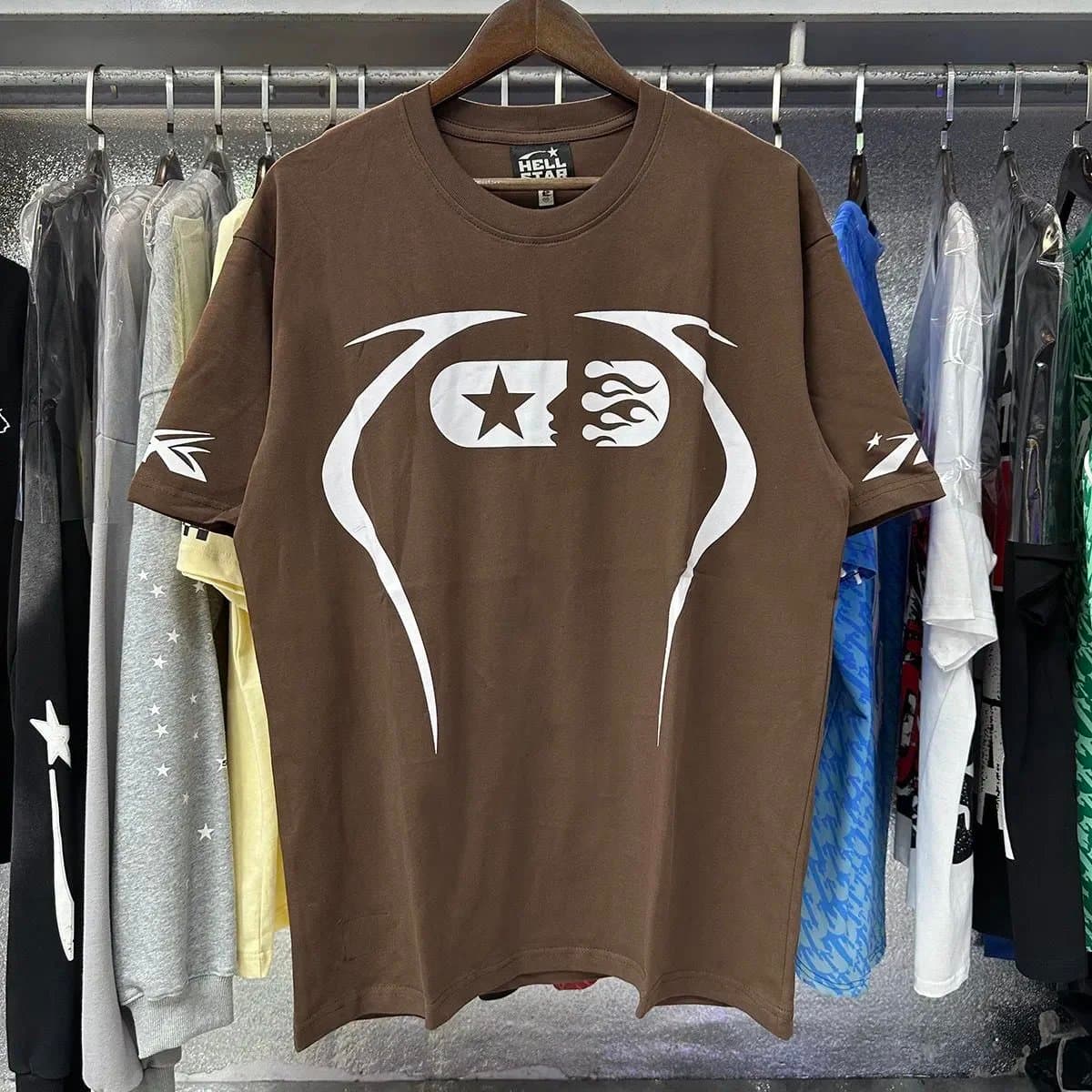 Hellstar Graphic Tee Star Flame Print