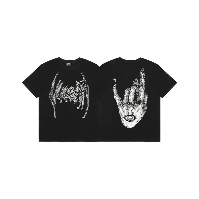 Sp5der Graphic Tee Hand with Eye Print