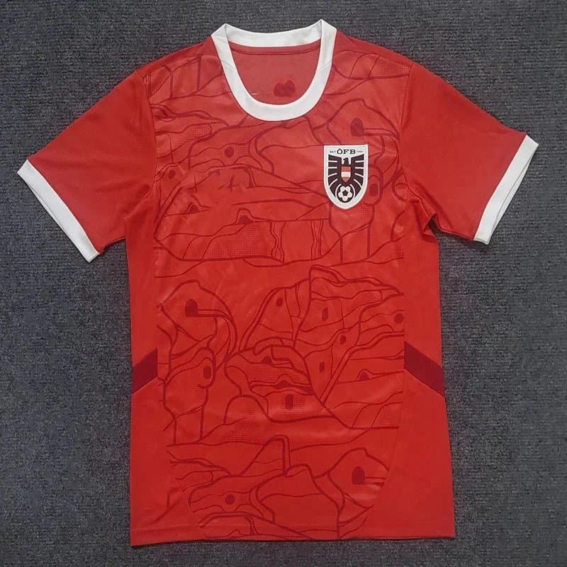 Adidas Austria National Team Home Jersey 2024-25 Red Camo