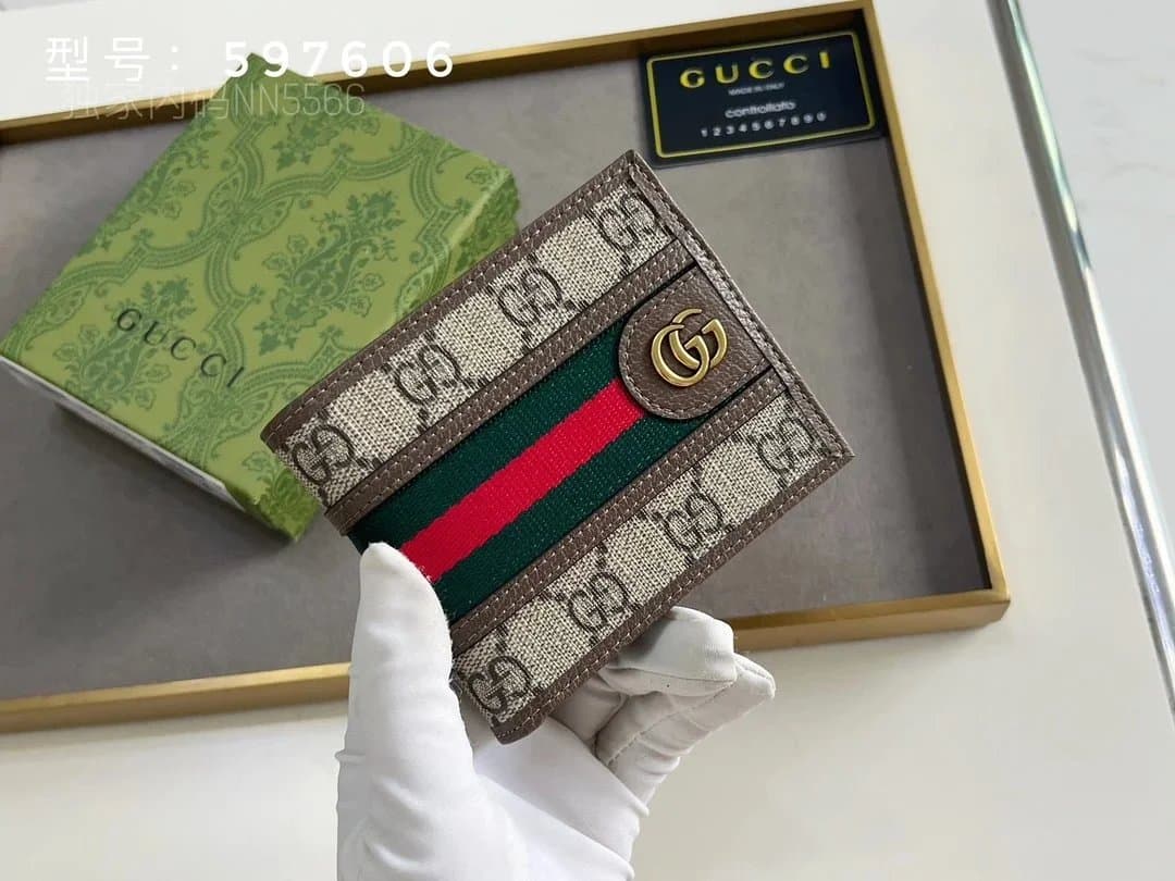 Gucci GG Marmont Wallet Web Stripe