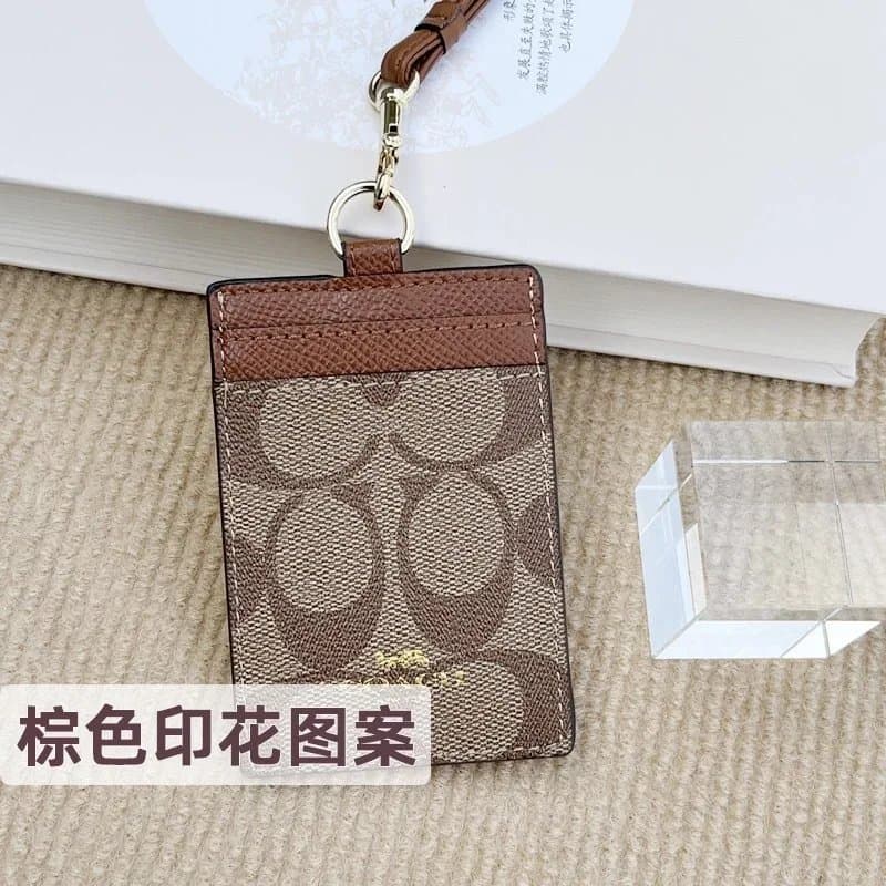 Coach ID Card Holder Signature Canvas