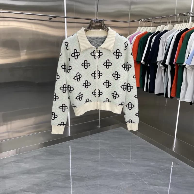 Balenciaga Knit Cardigan Logo Print