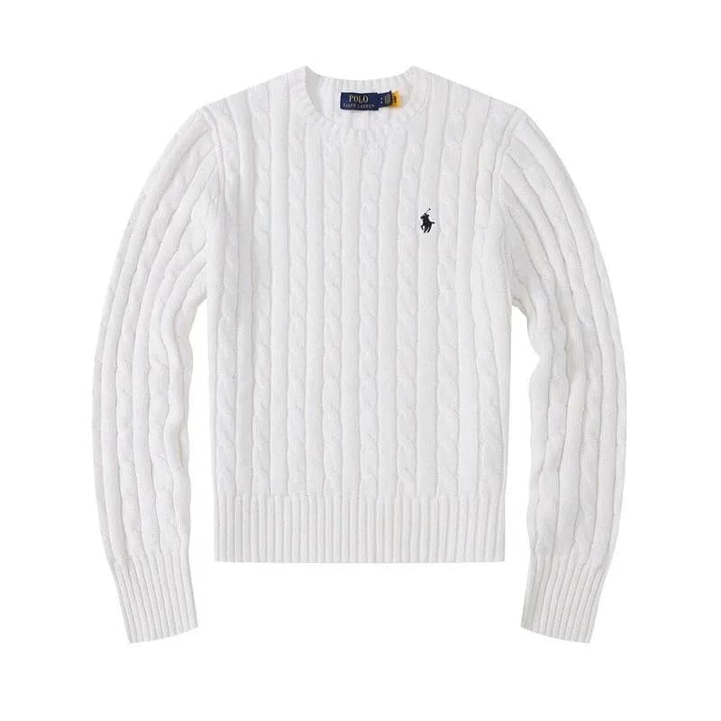 Polo Ralph Lauren Cable Knit Sweater Classic Fit — 8501女款圆领白色