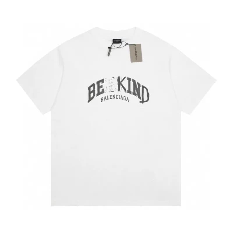 Balenciaga Logo Print T-Shirt Distressed White Logo — 白色F169
