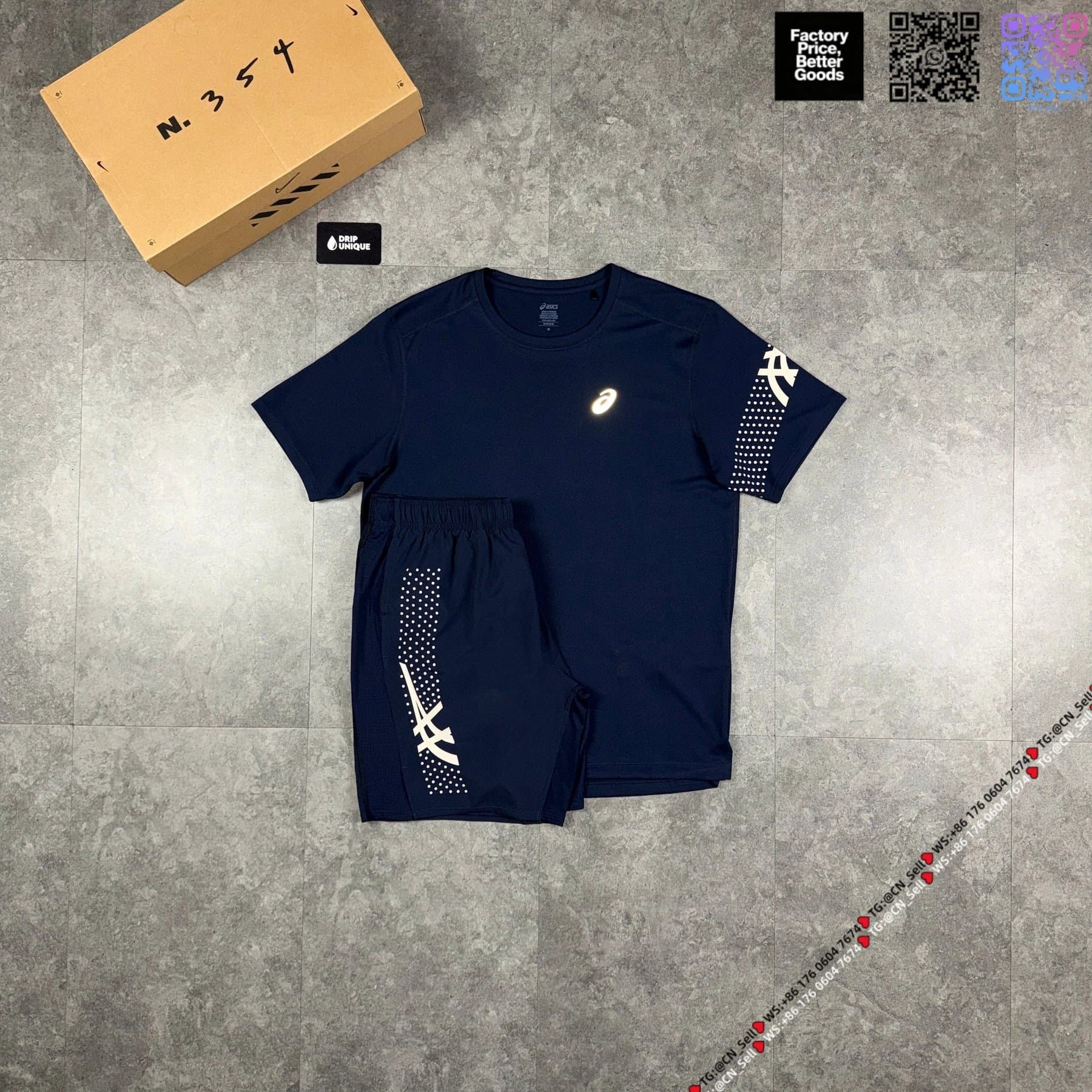 Asics Long-Sleeve Performance Top Tech Knit — 藏青色套装2【Sale!】