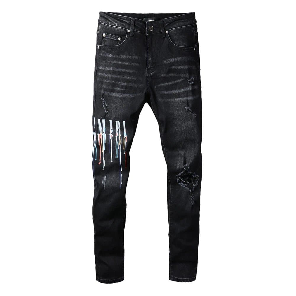 Amiri Star Patch Jeans Black Star Appliqué — 020311189