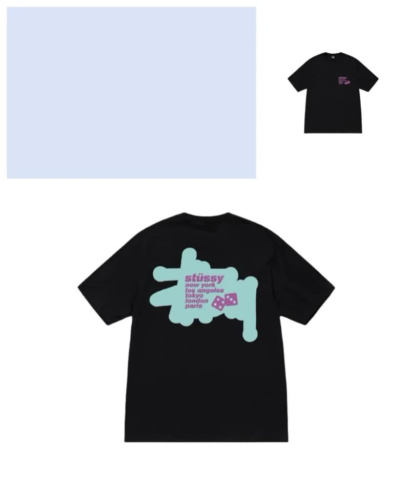 Stüssy Graphic T-Shirt World Cities Print