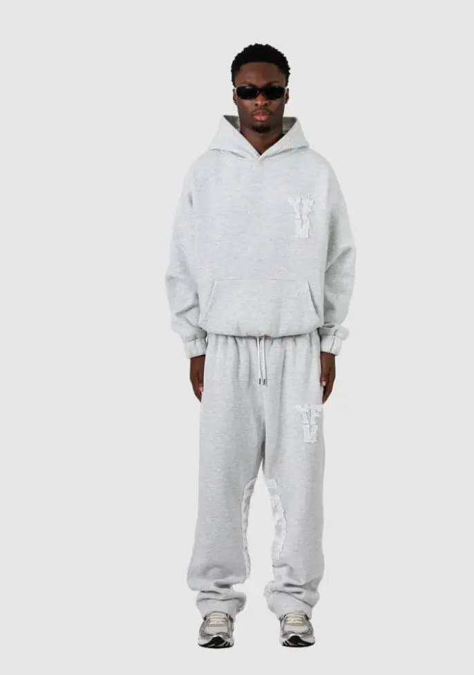 Palm Angels Hoodie and Sweatpants Set Embroidered Logo