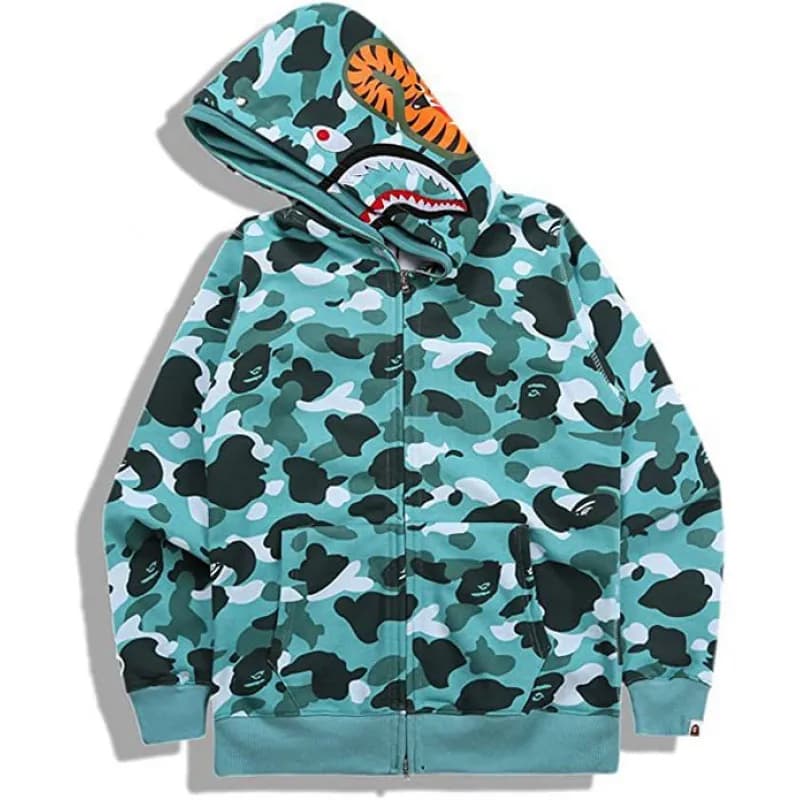 BAPE Full-Zip Hoodie Camouflage — ANK0108G30-青