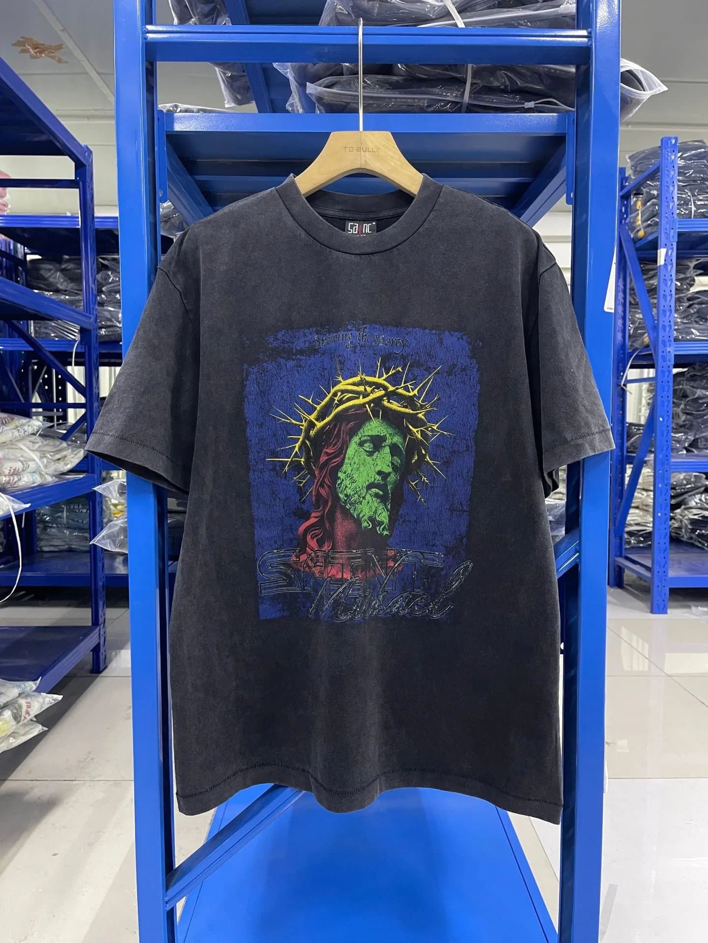 Saint Laurent Graphic T-Shirt Angel Flame Print — ST997