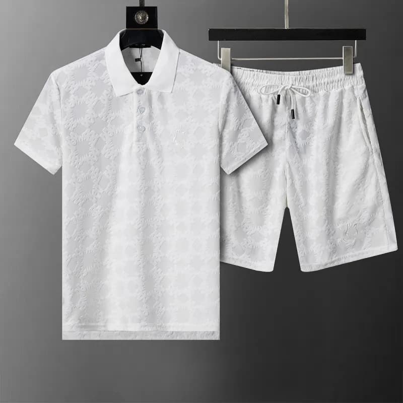 Dior Polo and Shorts Set Embroidered Monogram