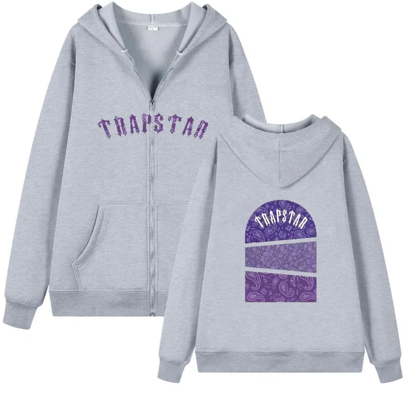 Trapstar Zip-Up Hoodie Paisley Graphic