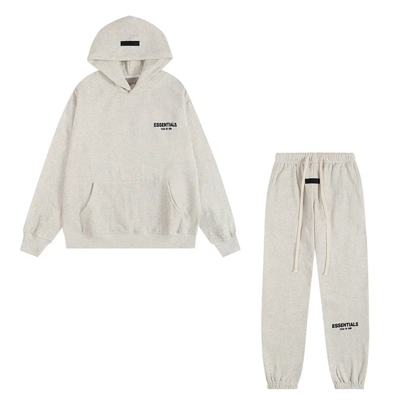 Fear of God Essentials Hooded Sweatshirt Essentials Logo — 套装燕麦灰1