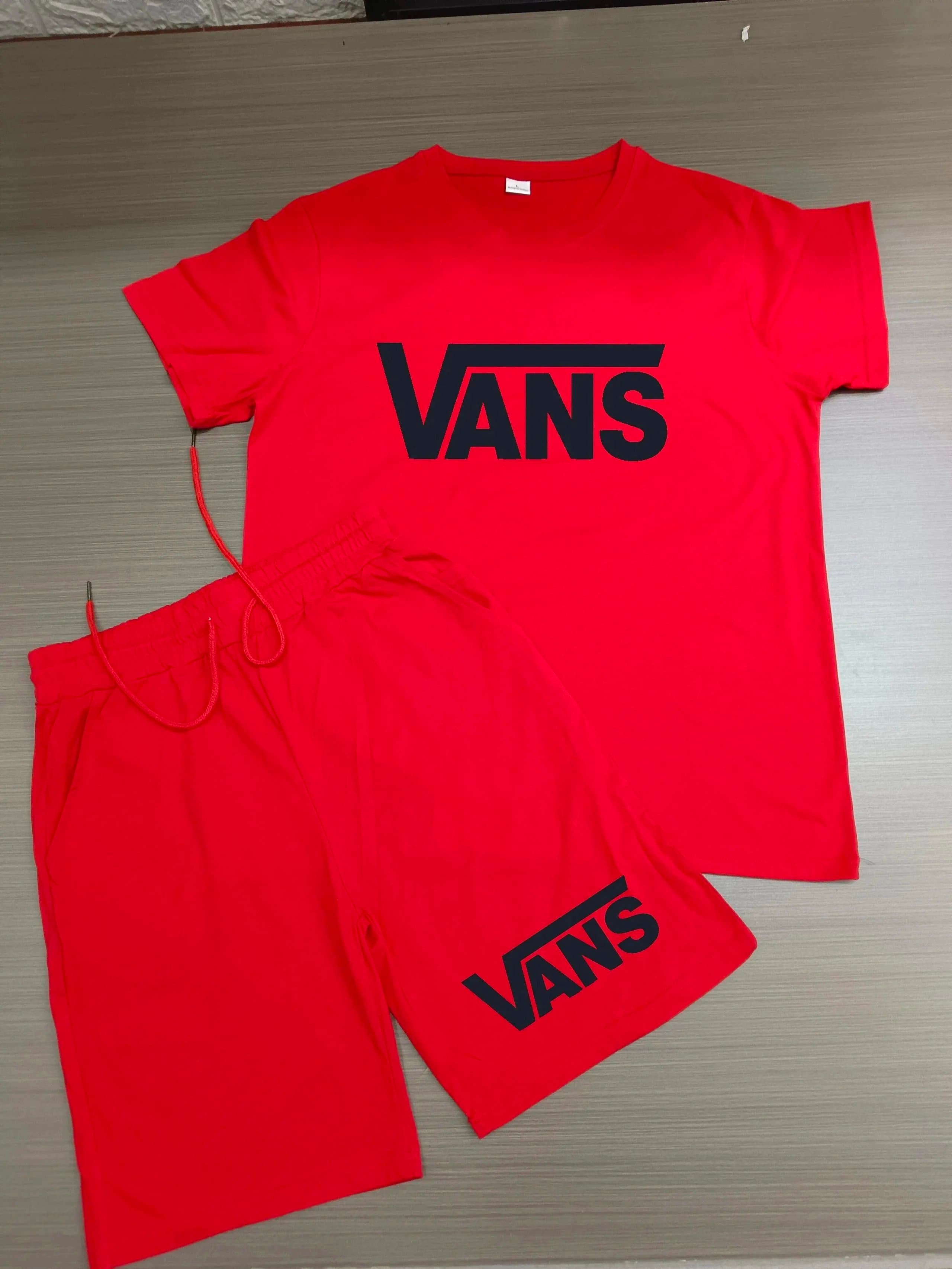 Vans Logo Tee & Shorts Set Bold Logo
