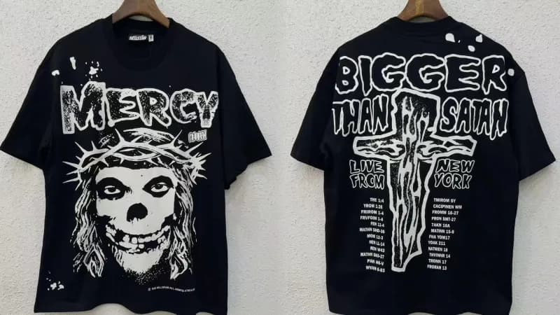 Palm Angels Graphic Tee Hellstar Records Print — H231黑色